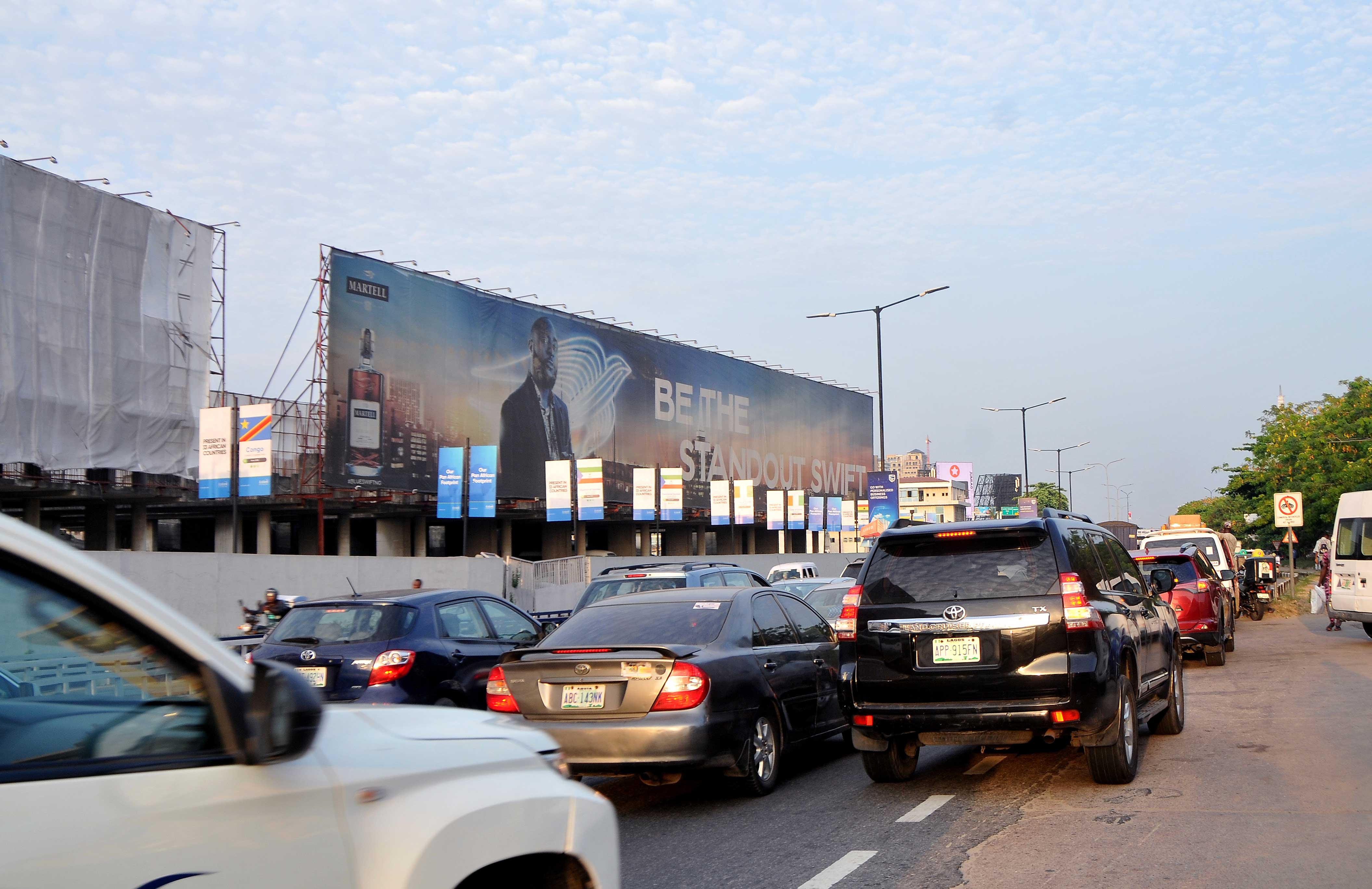 Martell board at Ozumba Mbadiwe, Lagos