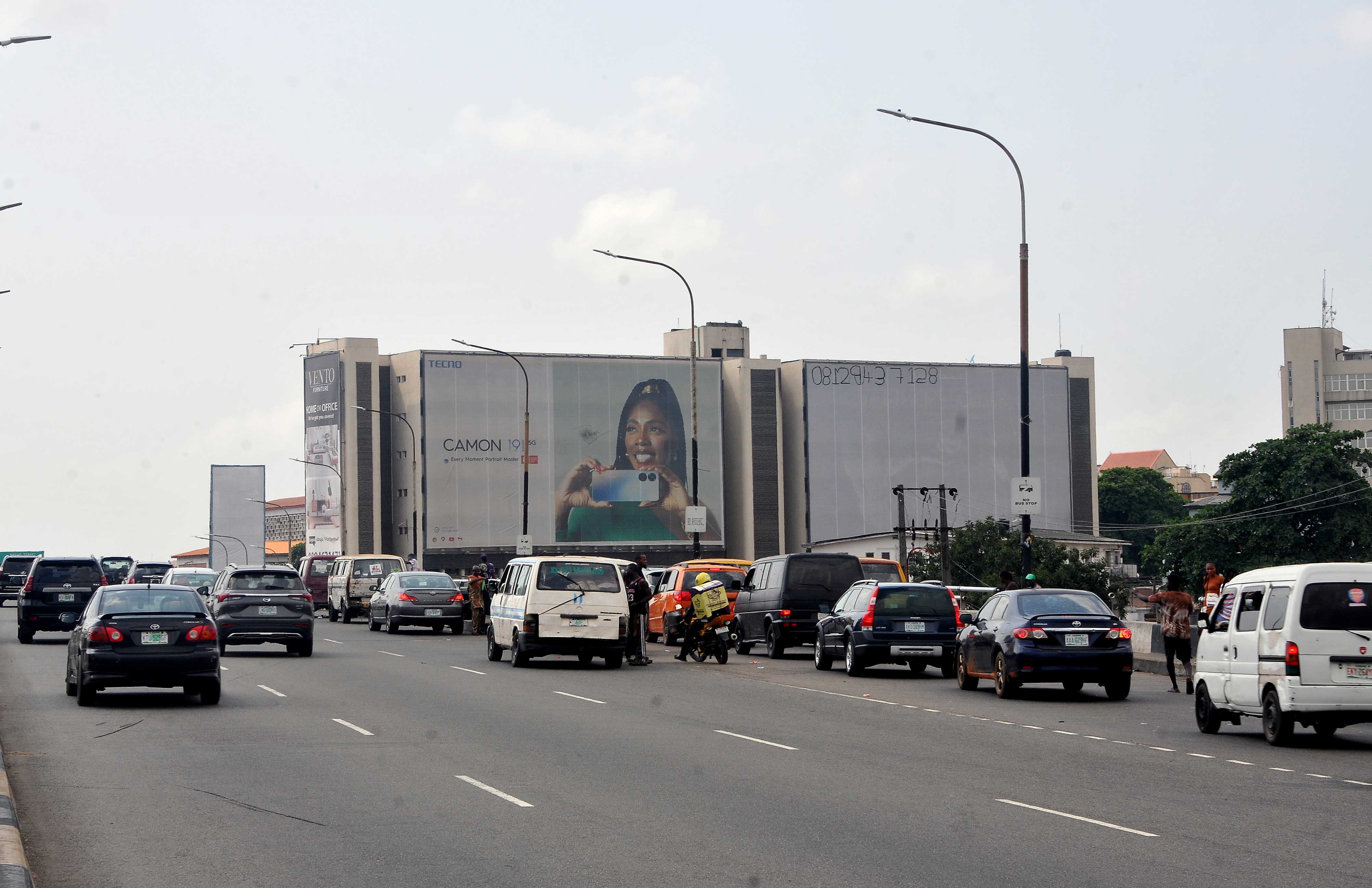 Tecno board at Obalende, Lagos