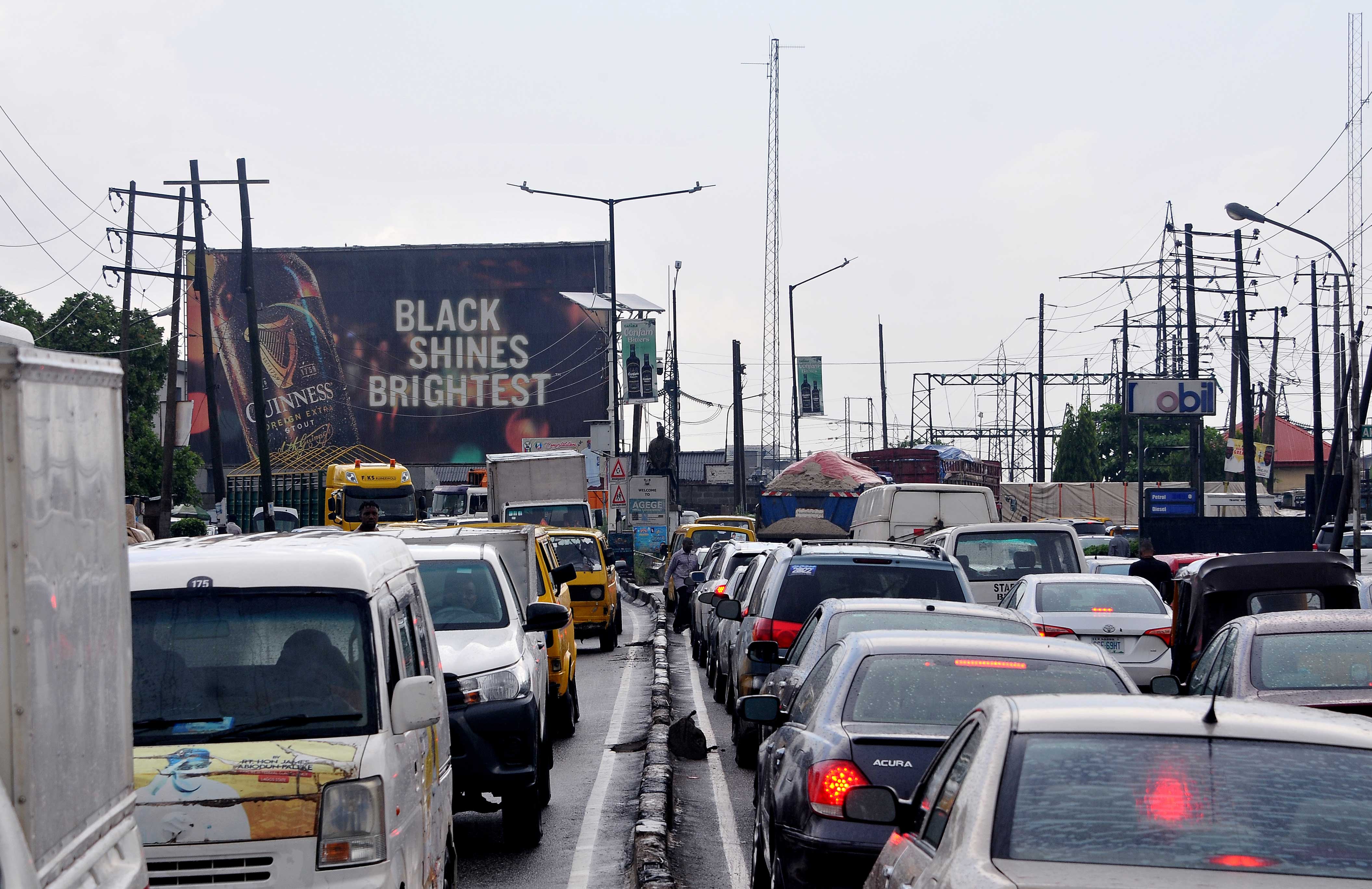 Guinnesss board at Oba Akran, Lagos